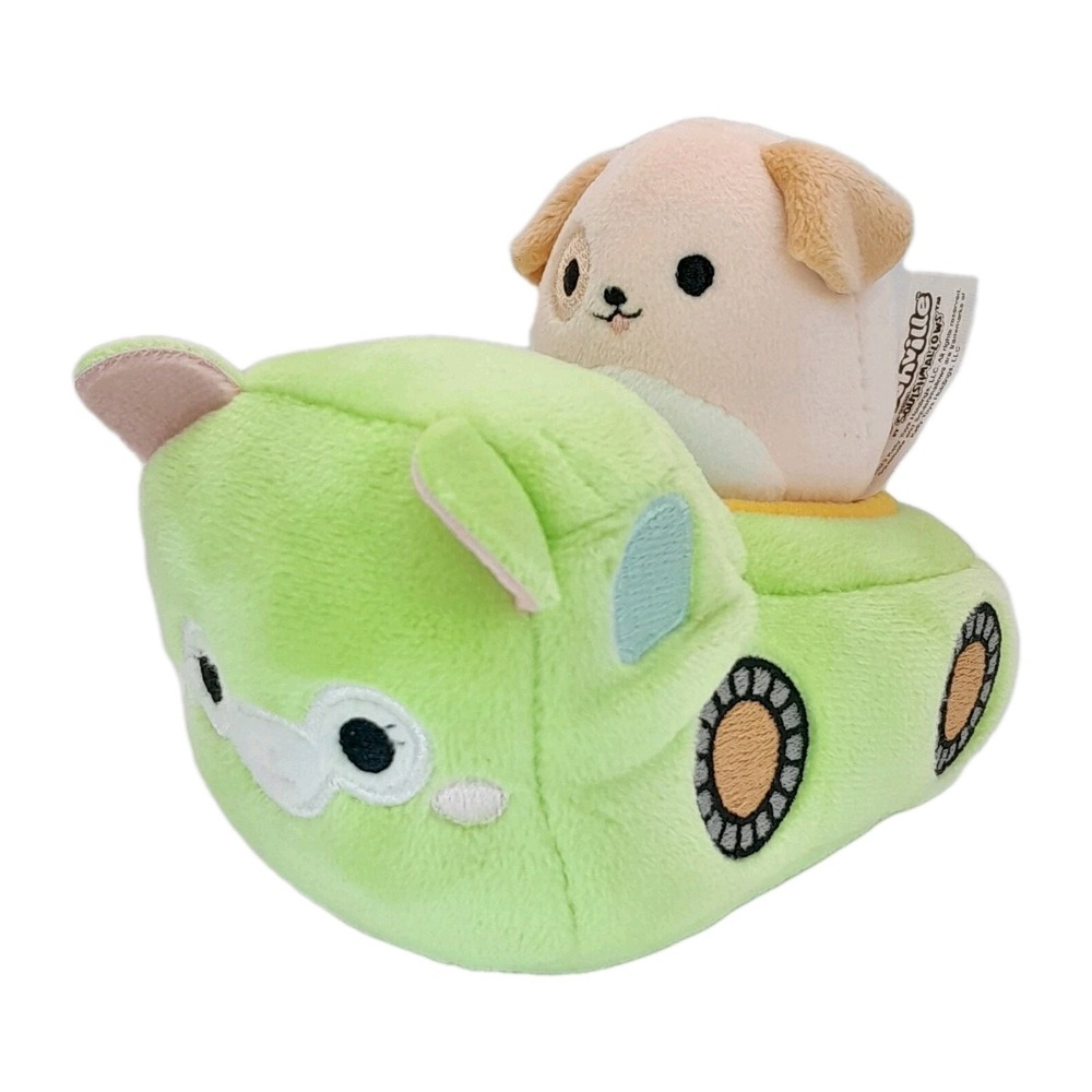 Squishville Harrison Dog Mini Squishmallows Lime Green Truck Plush 2" Toy